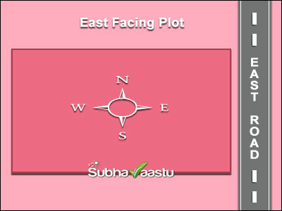 Lengthy shaped East facing plot