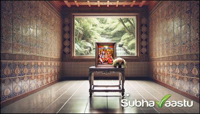 single photo of lord shiva in pooja room