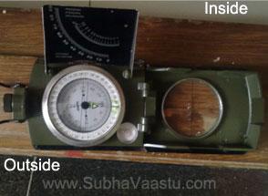Compass and finding directions of the house