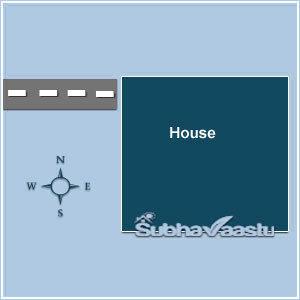 Northwest-west road thrust house