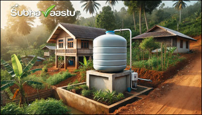 Southwest above ground water storage tank